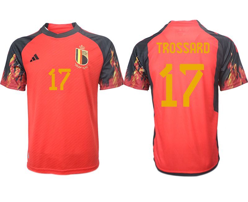 Men 2022 World Cup National Team Belgium home aaa version red #17 Soccer Jerseys->belgium jersey->Soccer Country Jersey